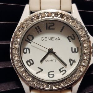 Women's White Geneva Watch